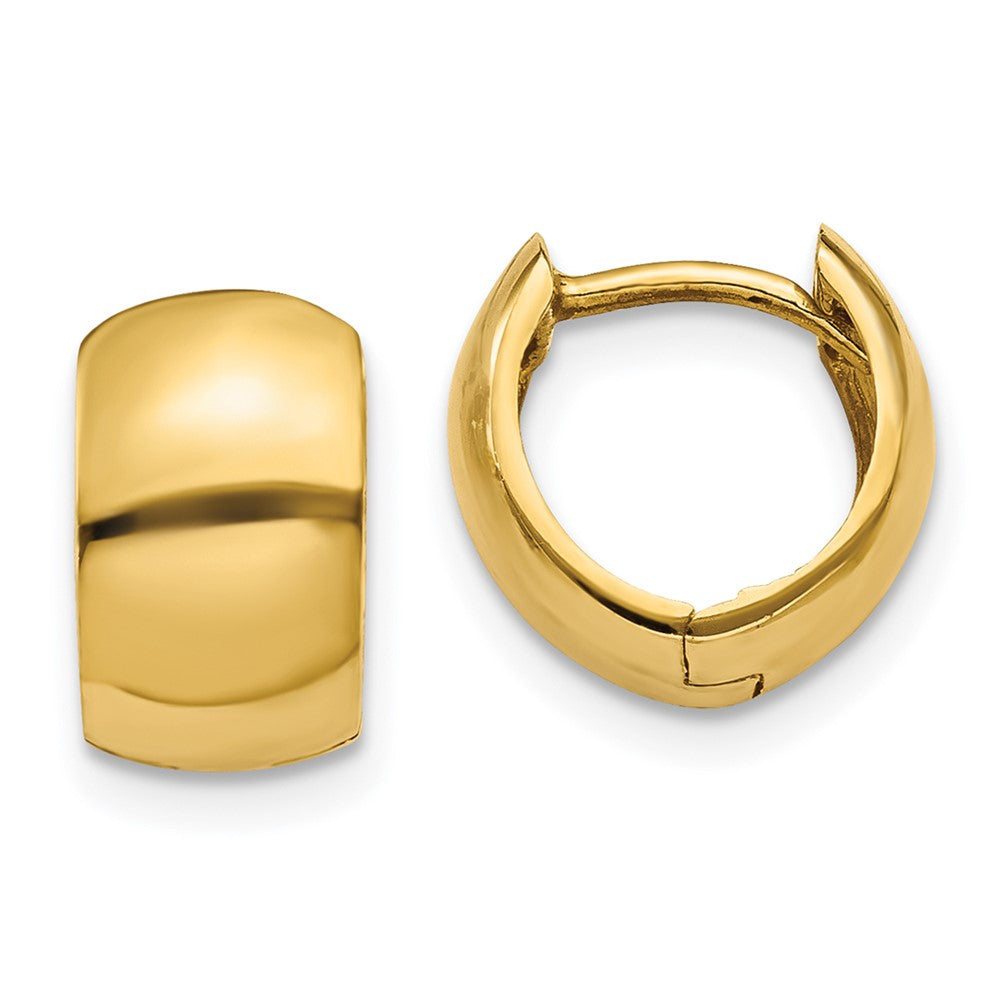 Solid;Polished;14k Yellow gold;Hinged