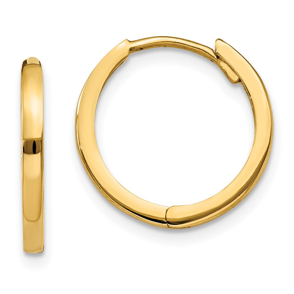 Solid;Polished;14k Yellow gold;Hinged