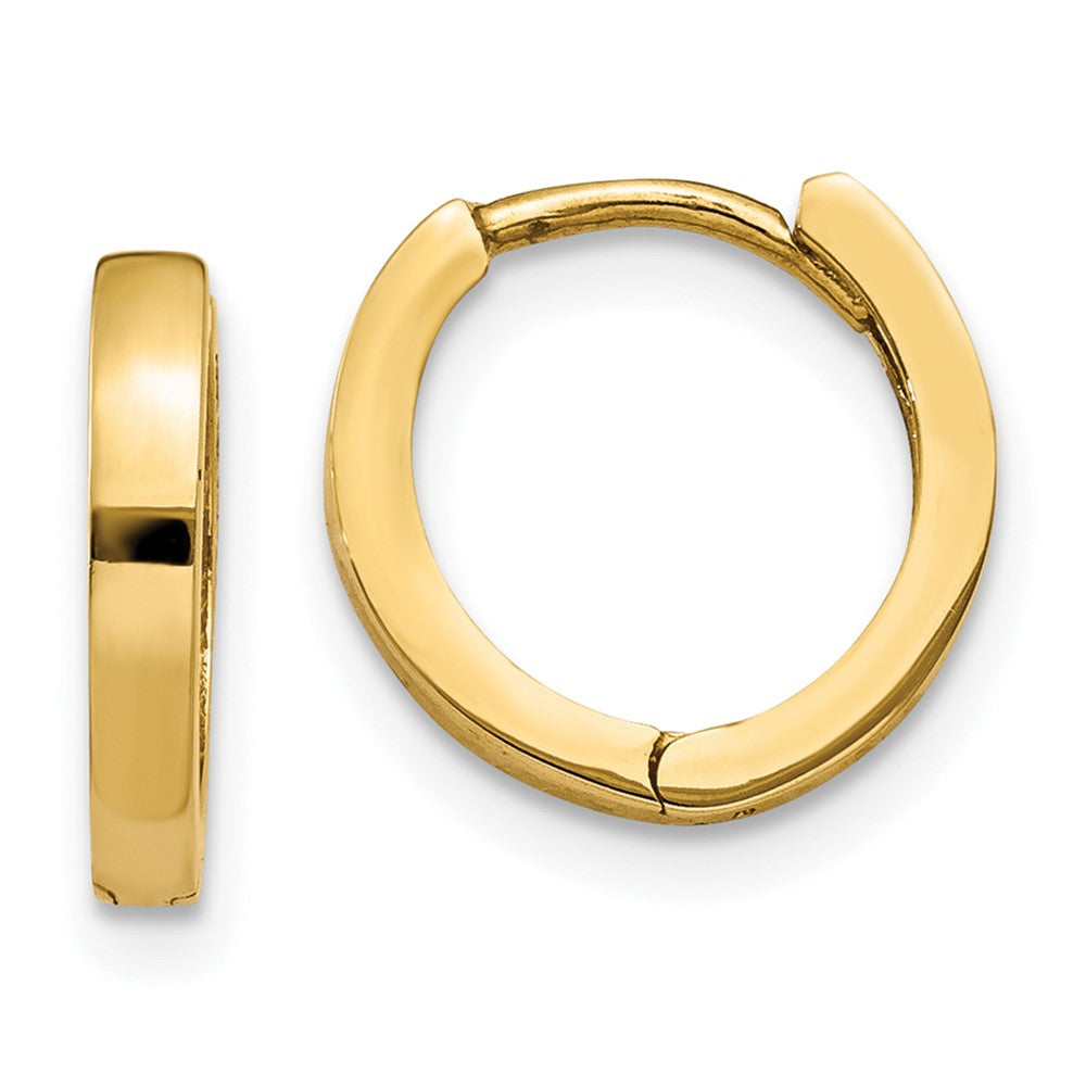 Solid;Polished;14k Yellow gold;Hinged