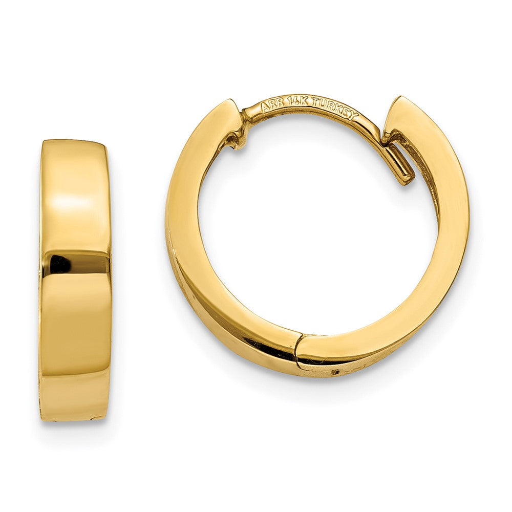 Solid;Polished;14k Yellow gold;Hinged