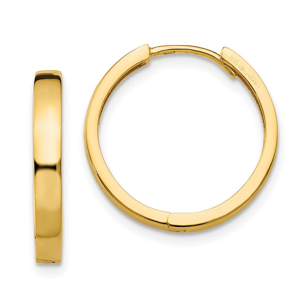 Solid;Polished;14k Yellow gold;Hinged