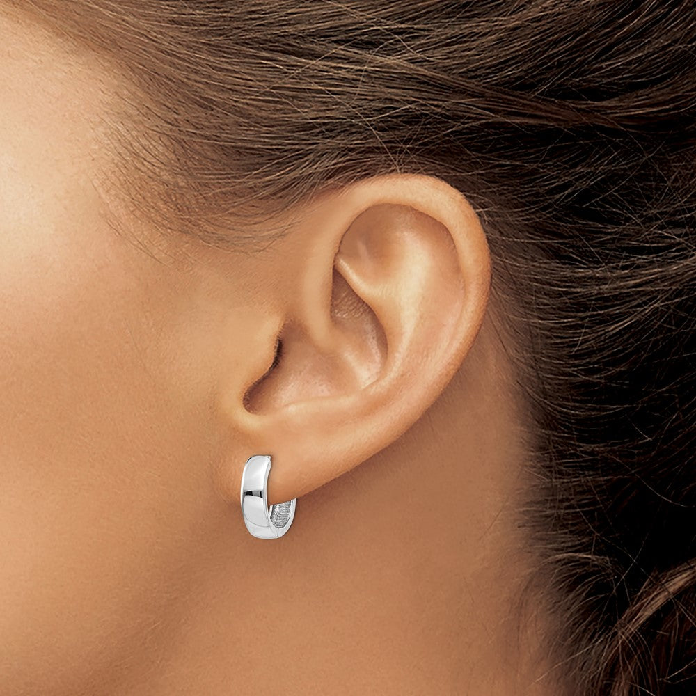 14k White Gold Hinged Earrings