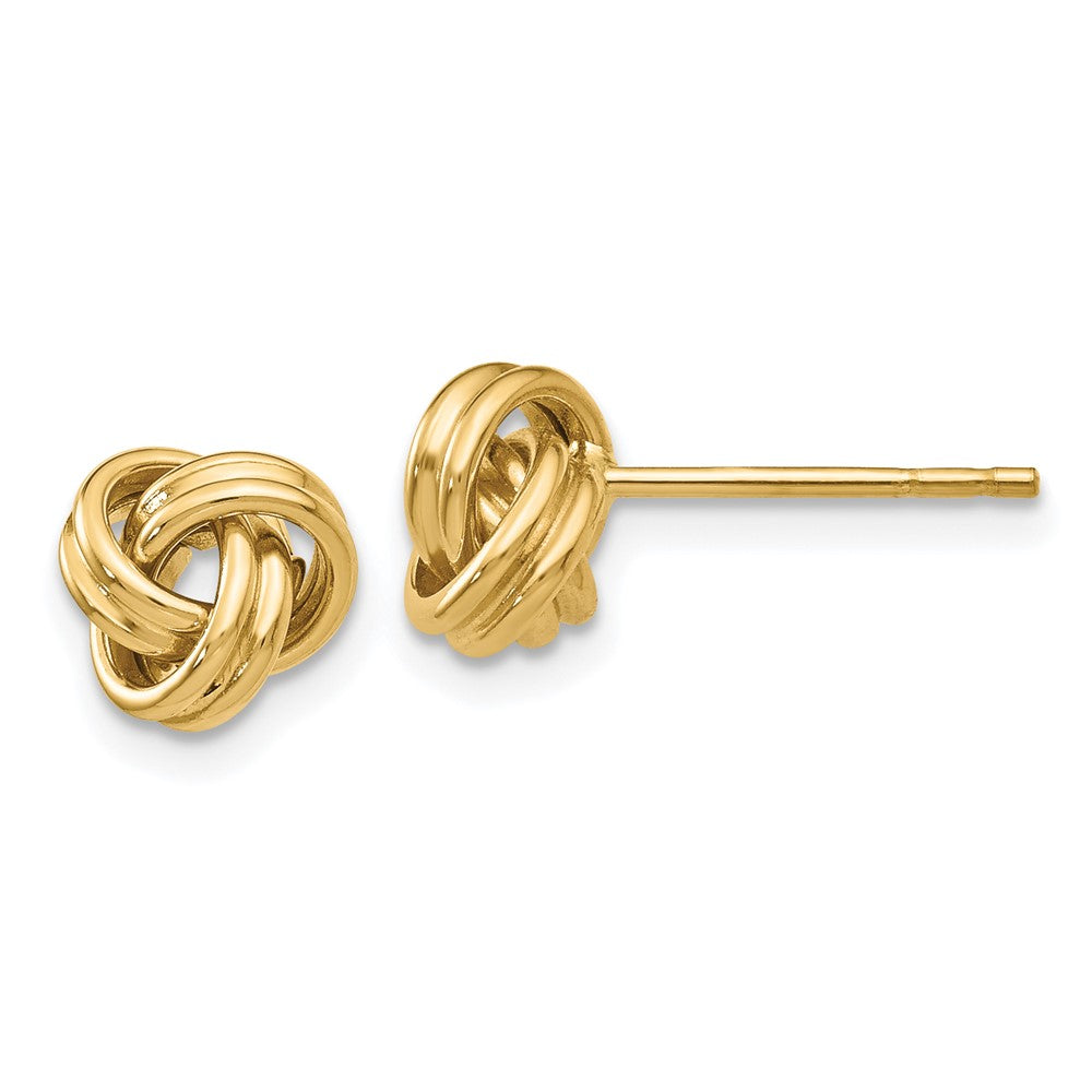 Polished;14k Yellow gold;Post