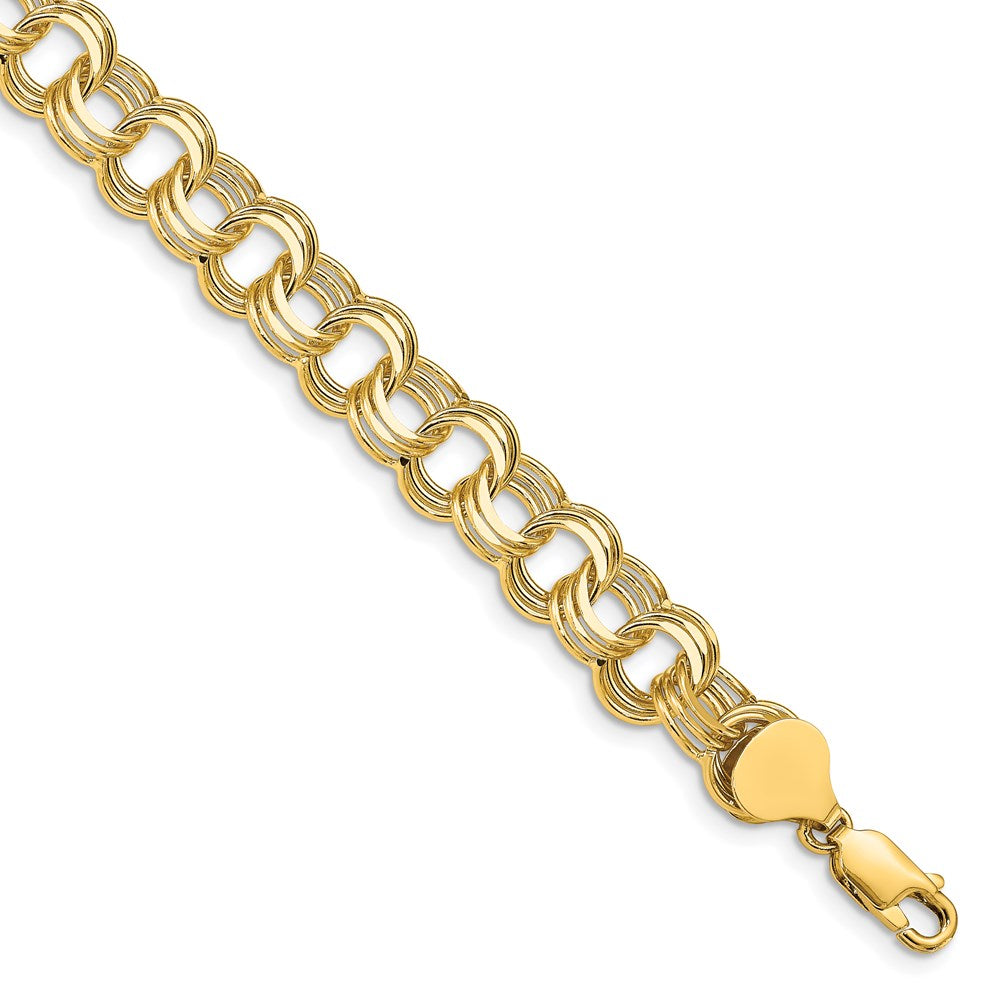 Solid;Polished;14k Yellow gold;Lobster