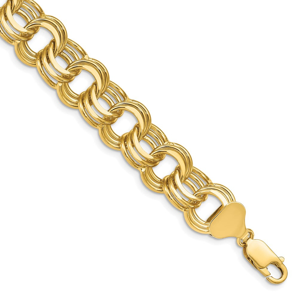 Solid;Polished;14k Yellow gold;Lobster