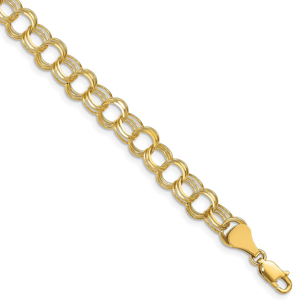 Solid;Polished;14k Yellow gold;Lobster