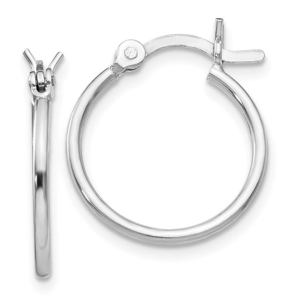 Polished;Hinged post;Sterling silver