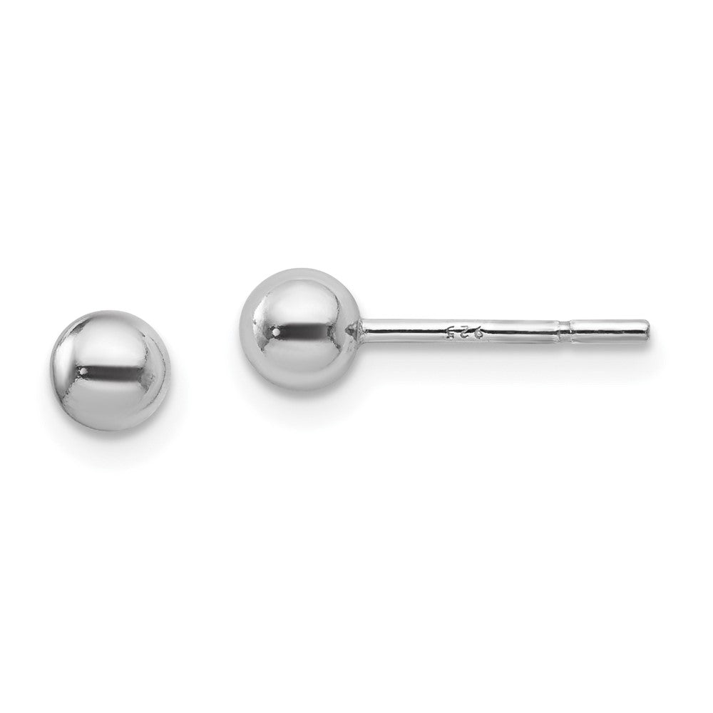 Polished;Post;Sterling silver;Metal