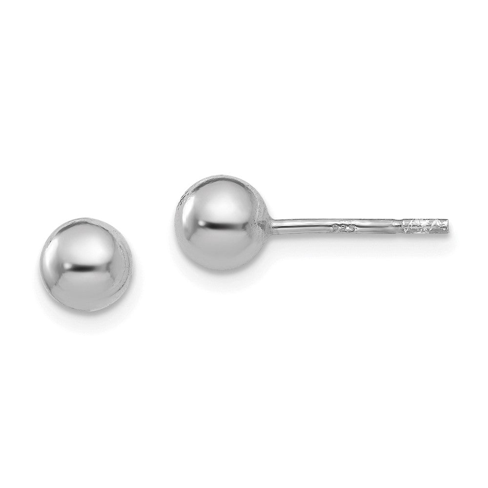 Polished;Post;Sterling silver;Metal