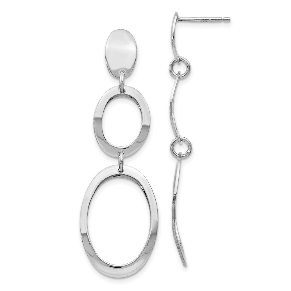 Polished;Post;Sterling silver;Dangle;Metal