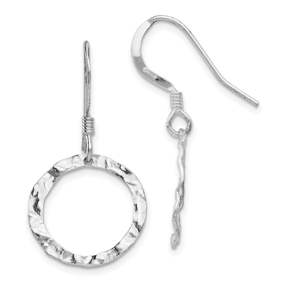 Polished;Sterling silver;Shepherd hook;Textured;Dangle;Metal