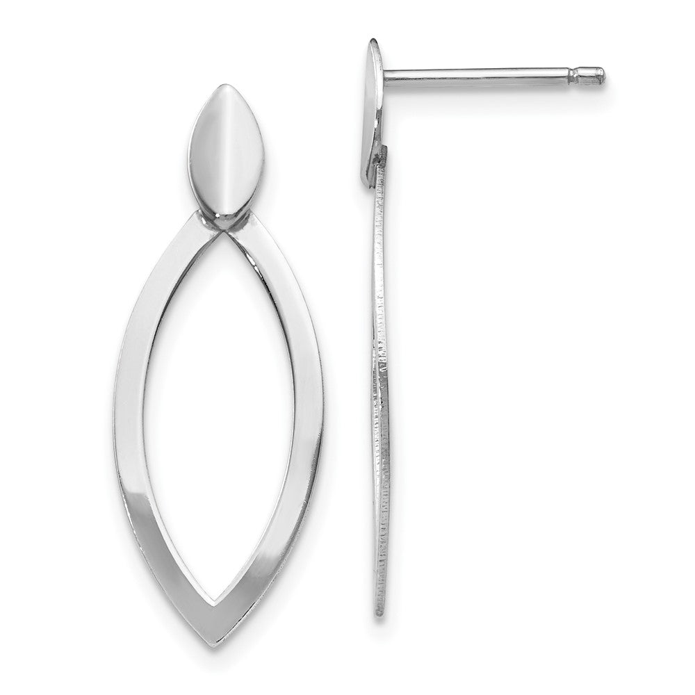 Polished;Post;Sterling silver;Metal