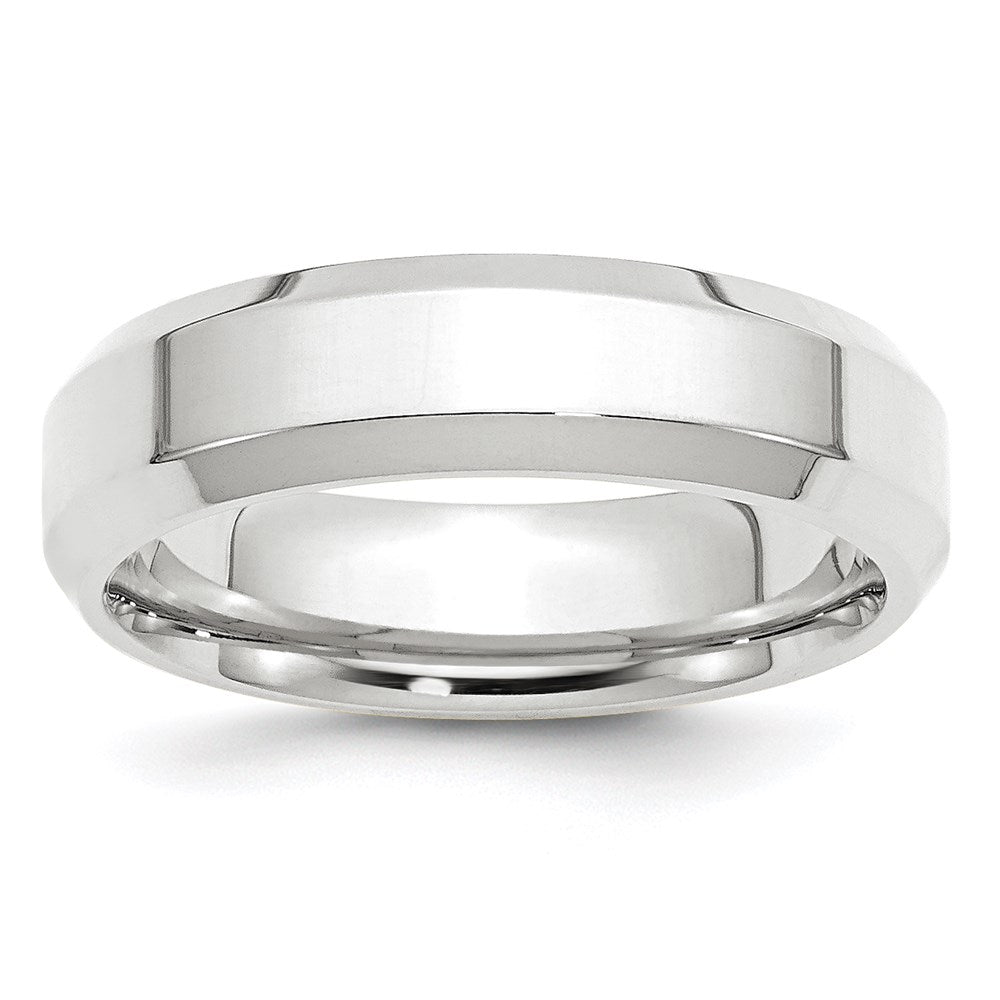 Solid;Polished;14K White gold;Engravable;Comfort fit;Beveled Edge;Machined