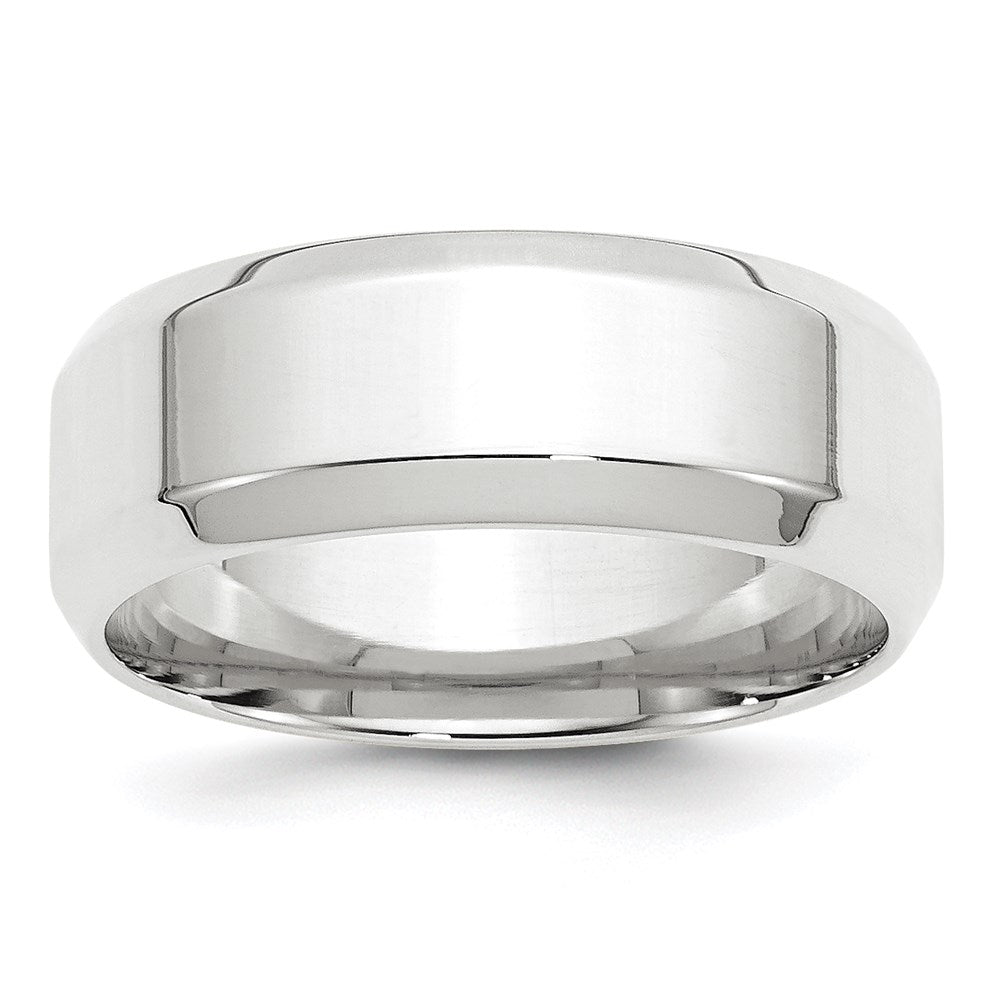 Solid;Polished;14K White gold;Engravable;Comfort fit;Beveled Edge;Machined