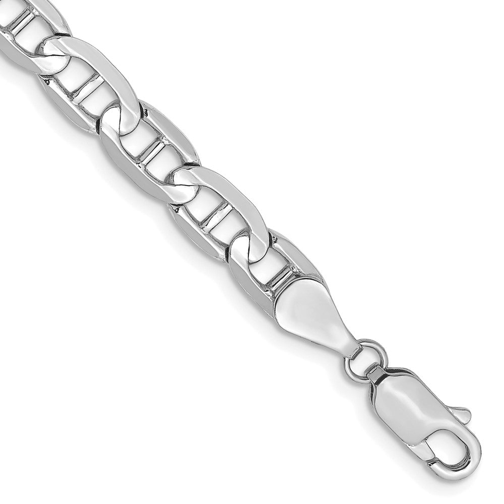 Solid;Polished;14K White gold;Lobster