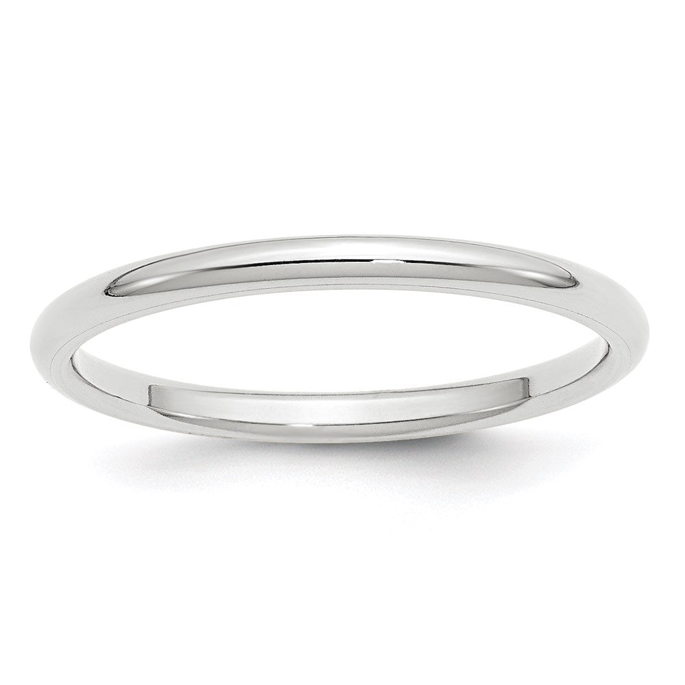 Solid;Polished;14K White gold;Engravable;Comfort fit;Machined