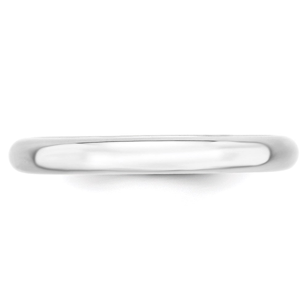 14k White Gold 3mm Standard Weight Comfort Fit Wedding Band Size 6