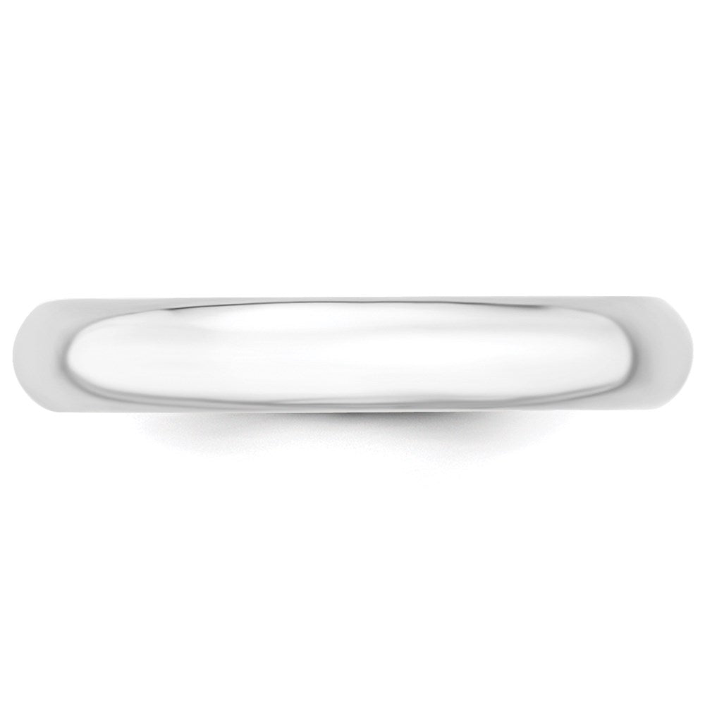 14k White Gold 4mm Standard Weight Comfort Fit Wedding Band Size 10