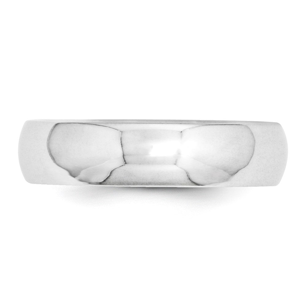 14k White Gold 5mm Standard Weight Comfort Fit Wedding Band Size 10