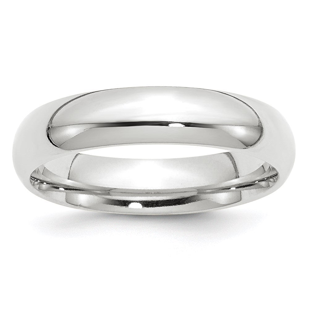 Solid;Polished;14K White gold;Engravable;In-house sizing;Comfort fit;Machined