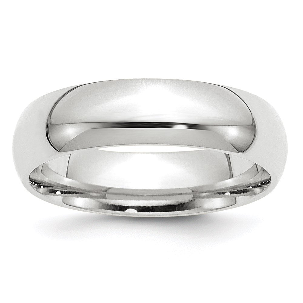 Solid;Polished;14K White gold;Engravable;In-house sizing;Comfort fit;Machined