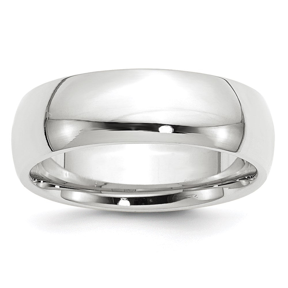 Solid;Polished;14K White gold;Engravable;In-house sizing;Comfort fit;Machined