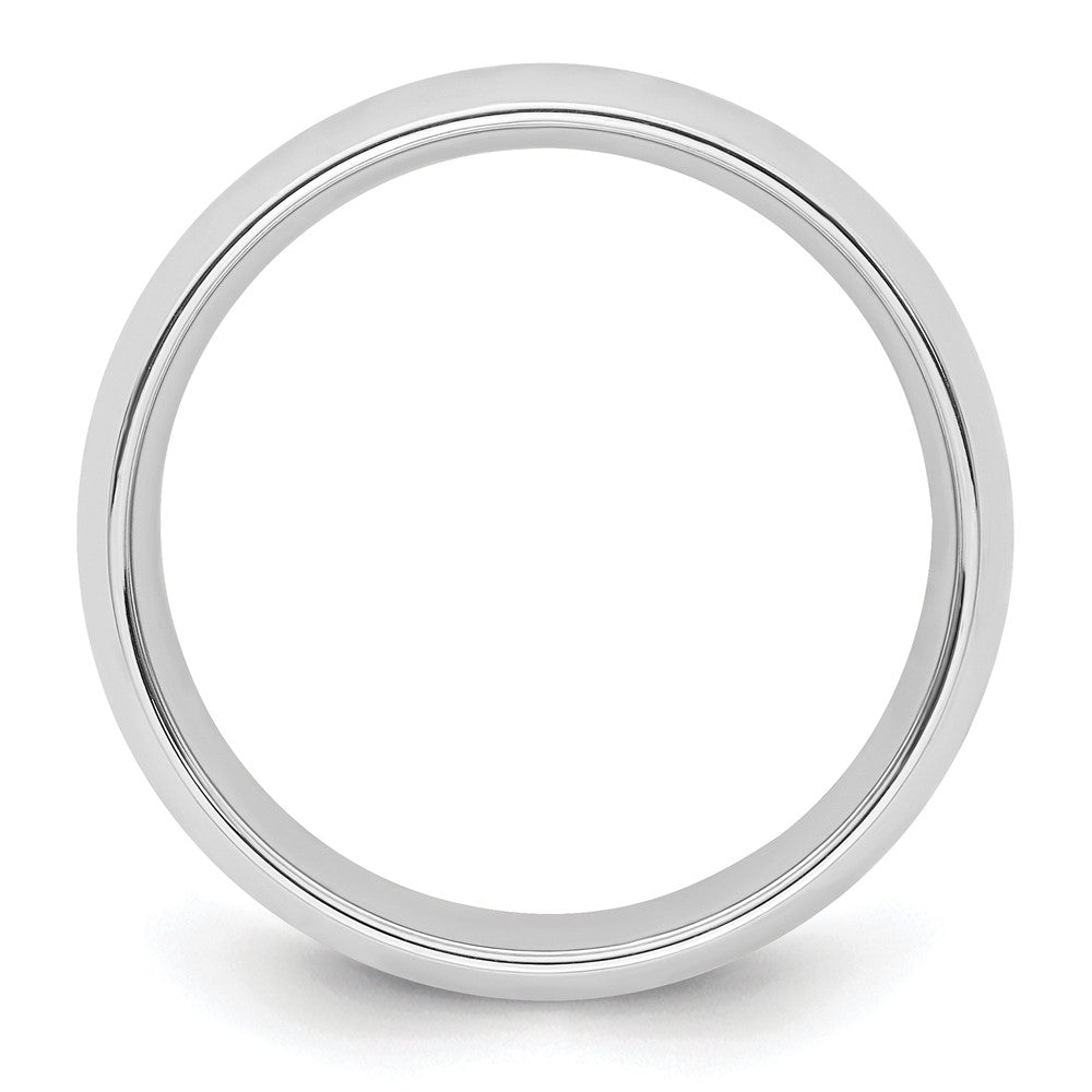 14k White Gold 8mm Standard Weight Comfort Fit Wedding Band Size 4.5
