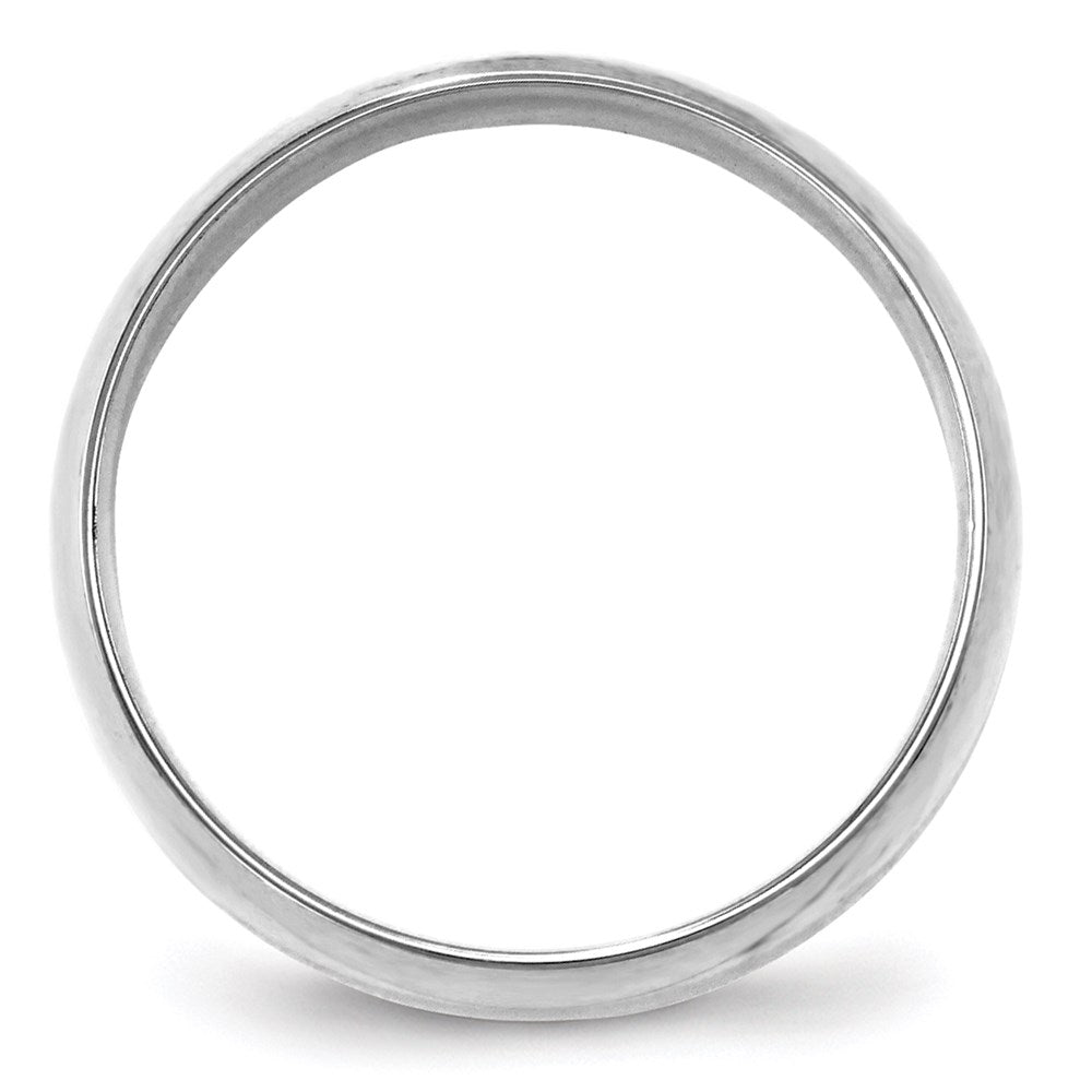 14k White Gold 6mm Lightweight Comfort Fit Wedding Band Size 10