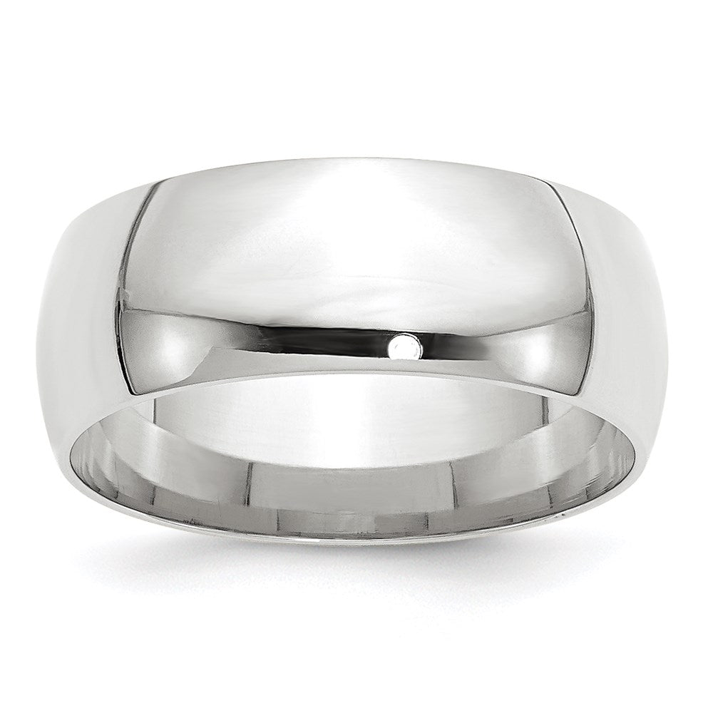 Solid;Polished;14K White gold;Engravable;Comfort fit;Lightweight;Machined