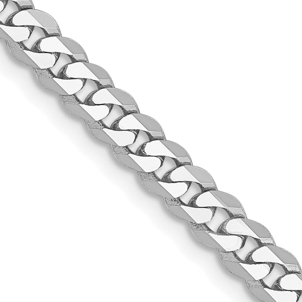 Solid;Polished;14K White gold;Lobster;Flat
