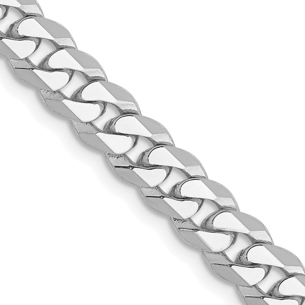 Solid;Polished;14K White gold;Lobster