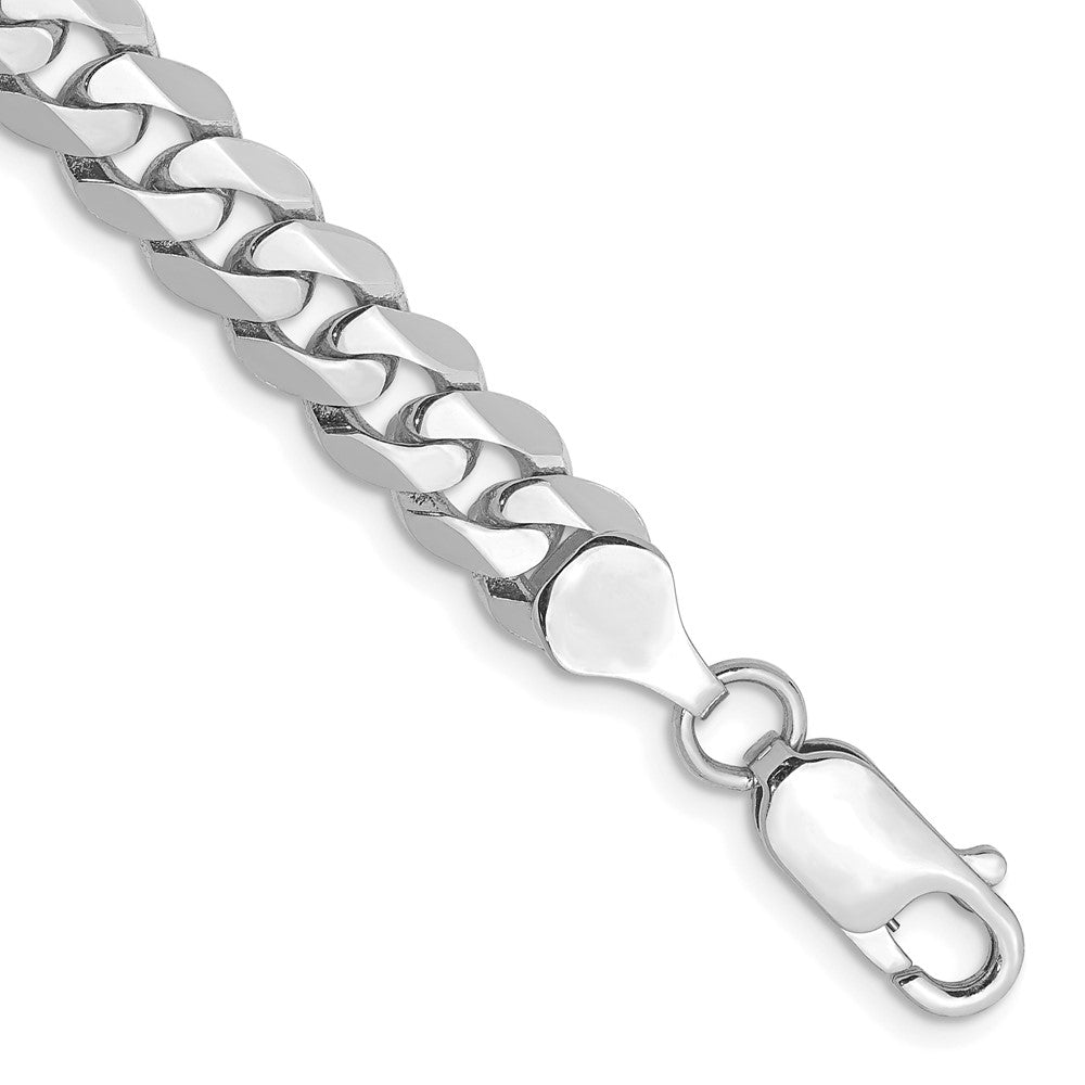 Solid;Polished;14K White gold;Lobster