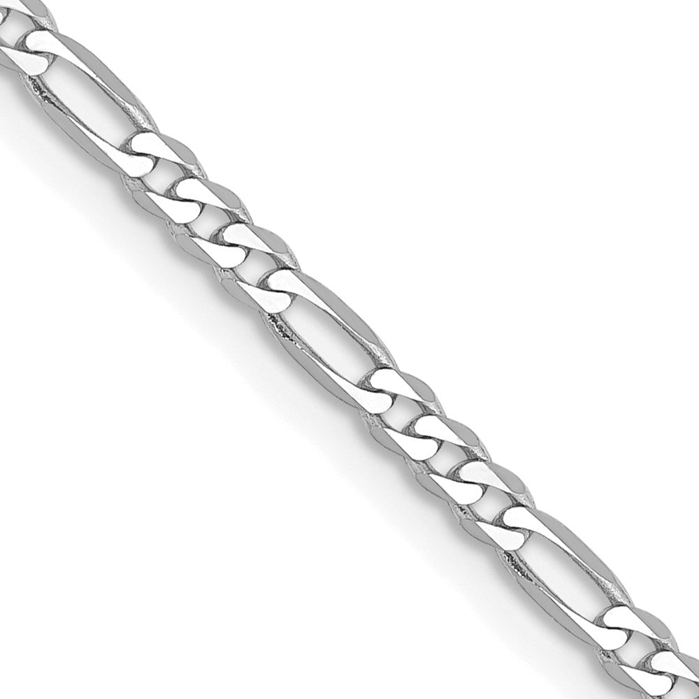 Solid;Polished;14K White gold;Engravable;Lobster;Flat