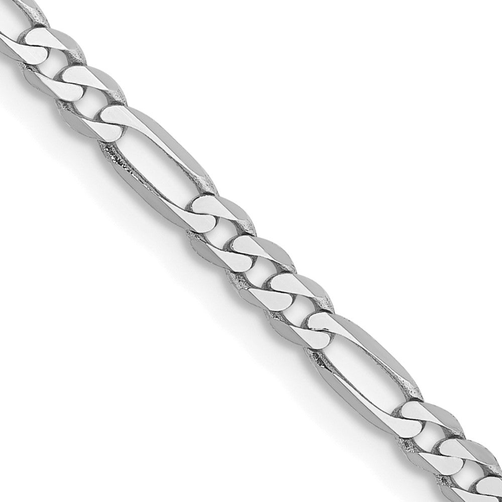 Solid;Polished;14K White gold;Lobster;Flat