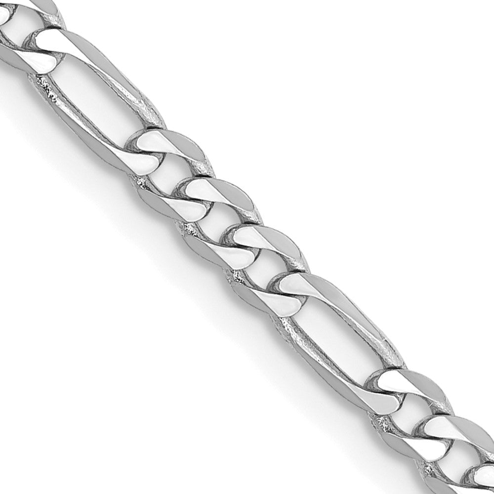 Solid;Polished;14K White gold;Lobster;Flat