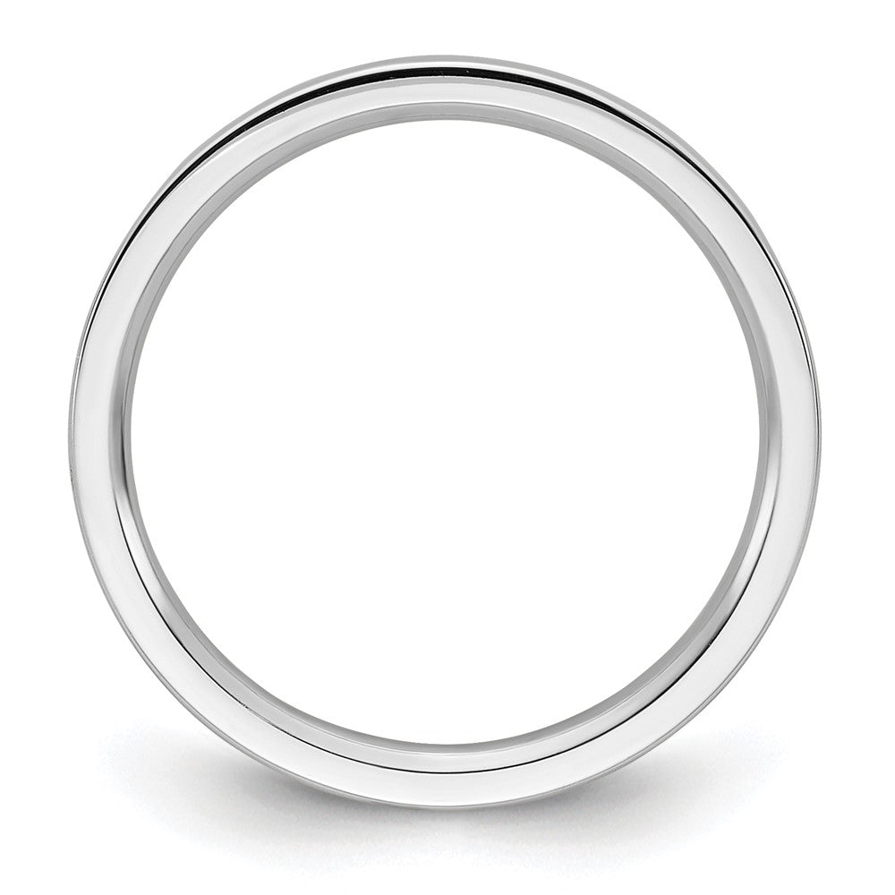 14k White Gold 2mm Standard Weight Flat Comfort Fit Wedding Band Size 7