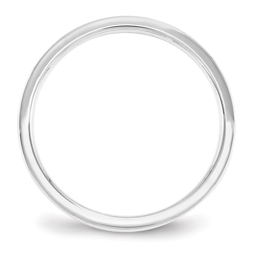 14k White Gold 2.5mm Standard Weight Flat Comfort Fit Wedding Band Size 5
