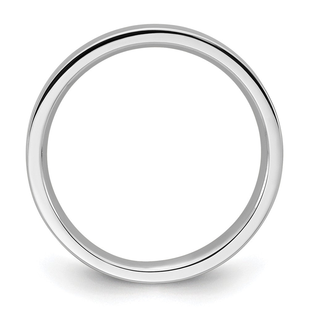 10k White Gold 3mm Standard Weight Flat Comfort Fit Wedding Band Size 9.5