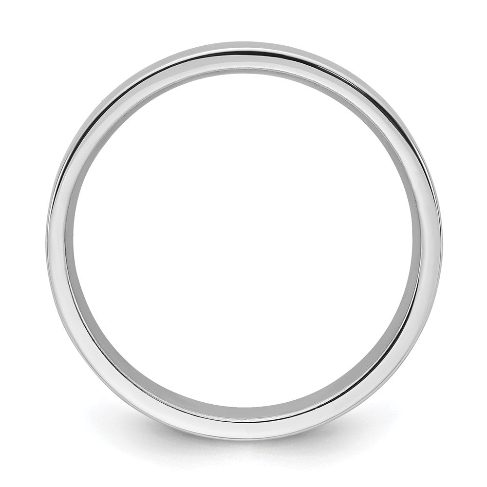 14k White Gold 4mm Standard Weight Flat Comfort Fit Wedding Band Size 9