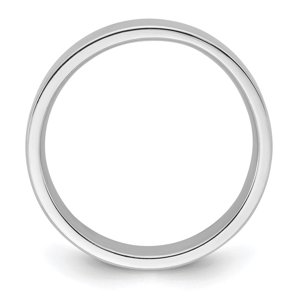 10k White Gold 5mm Standard Weight Flat Comfort Fit Wedding Band Size 10.5