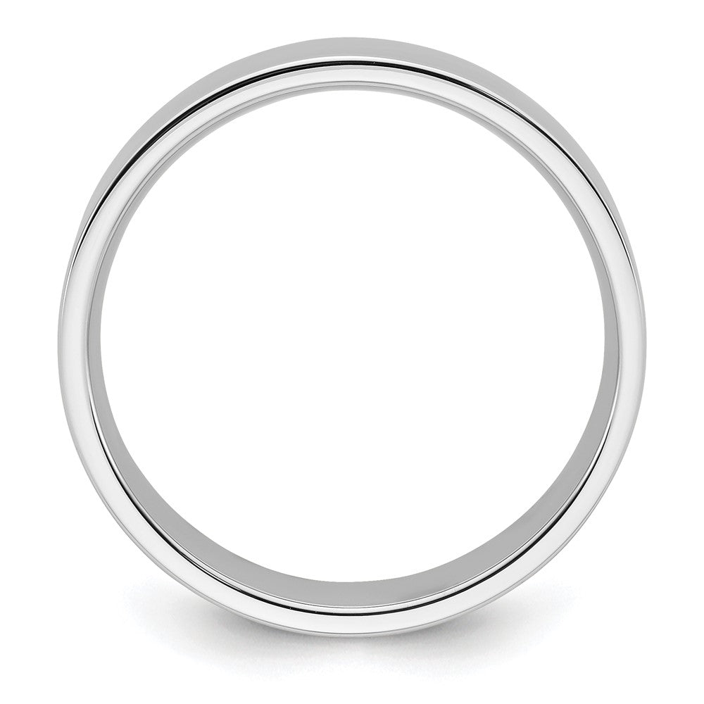 14k White Gold 7mm Standard Weight Flat Comfort Fit Wedding Band Size 11