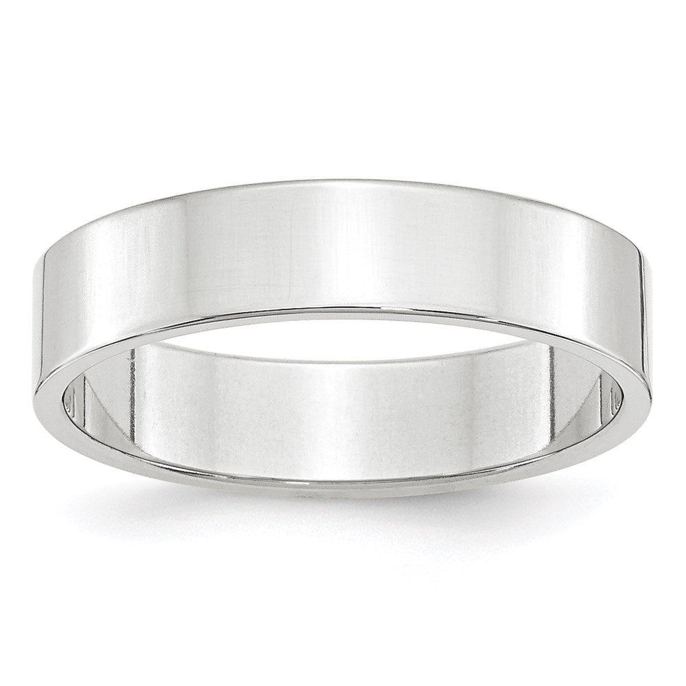 Solid;Polished;14K White gold;Engravable;Lightweight;Flat;Machined