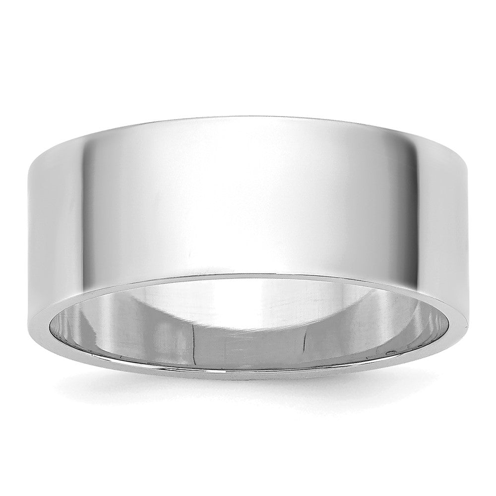 Solid;Polished;14K White gold;Engravable;Lightweight;Flat;Machined