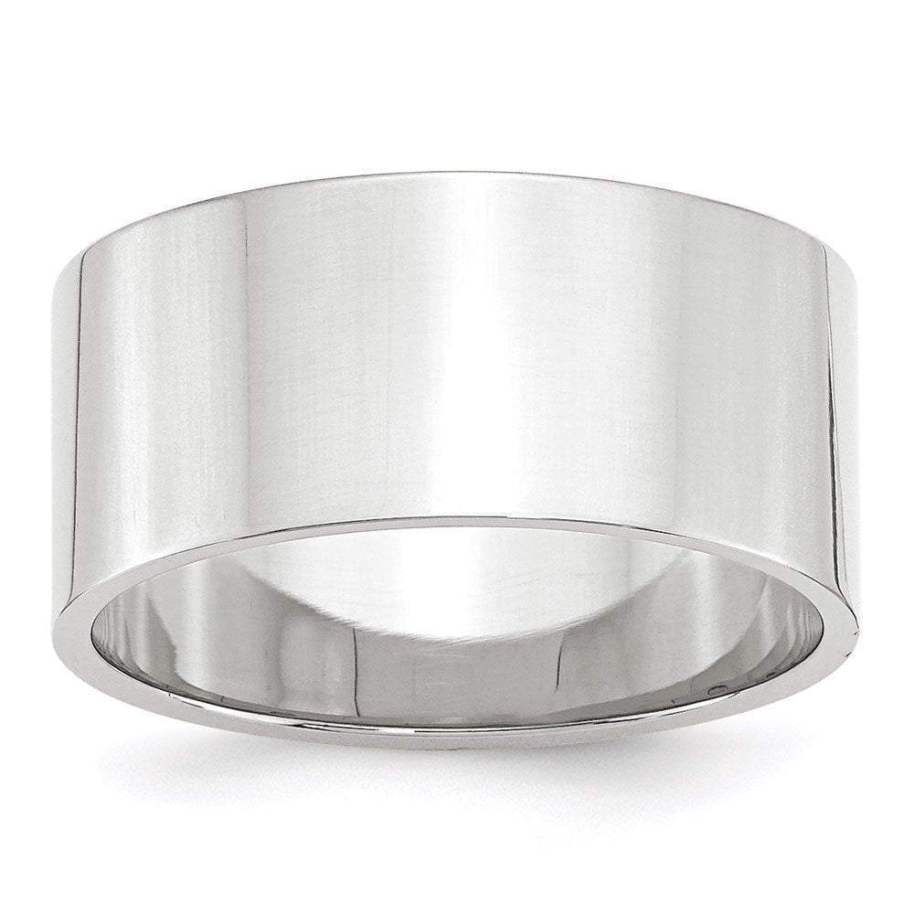 Solid;Polished;14K White gold;Engravable;Lightweight;Flat;Machined