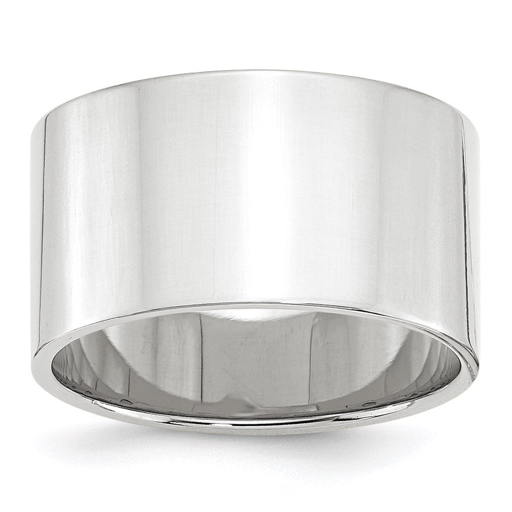 Solid;Polished;Engravable;10K White gold;Lightweight;Flat;Machined