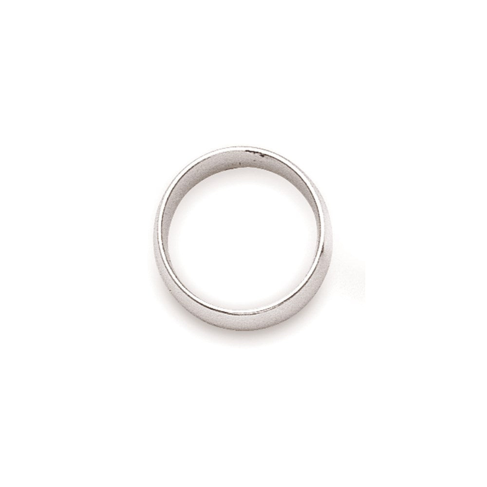 10k White Gold 2mm Half Round Wedding Band Size 8