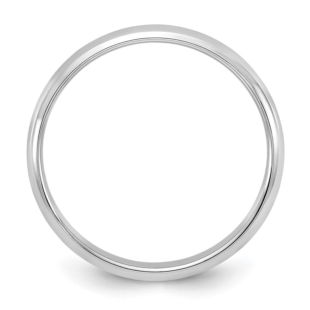 14k White Gold 3mm Half-Round Wedding Band Size 8