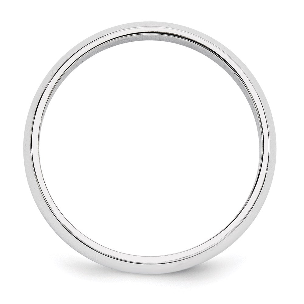 14k White Gold 5mm Half-Round Wedding Band Size 6