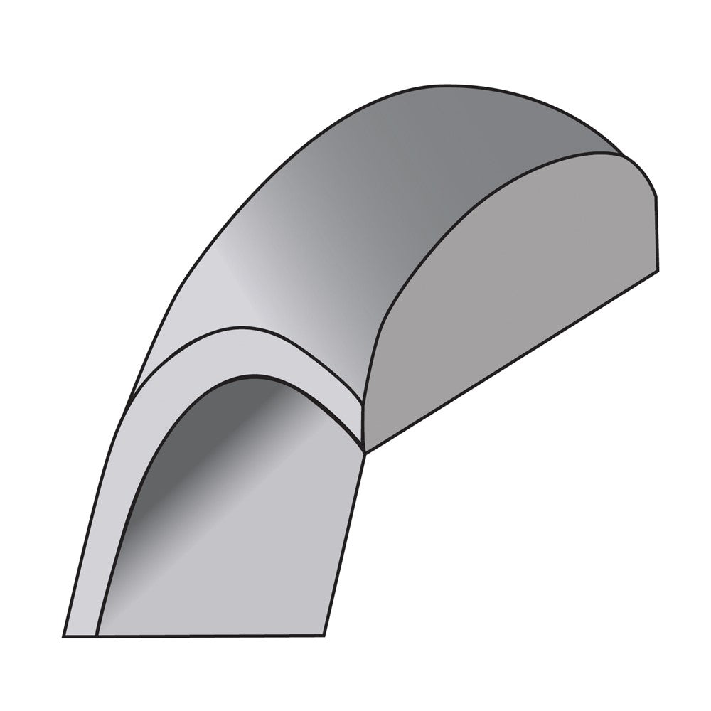 14k White Gold 5mm Half-Round Wedding Band Size 9