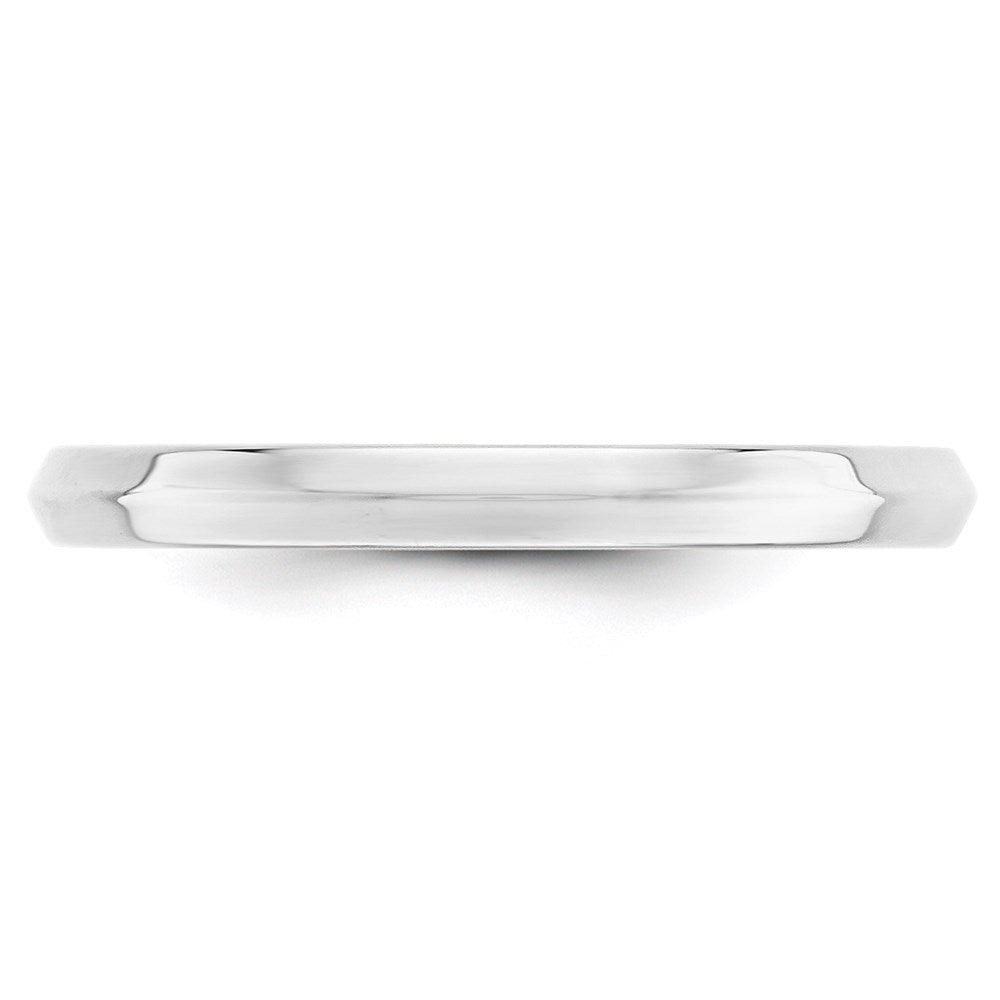 14k White Gold 2.5mm Knife Edge Comfort Fit Wedding Band Size 4.5